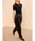 Ella Short Sleeve Lace Top - Noir