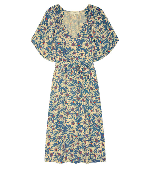 The Fairground Dress - Blue Scattered Bloom