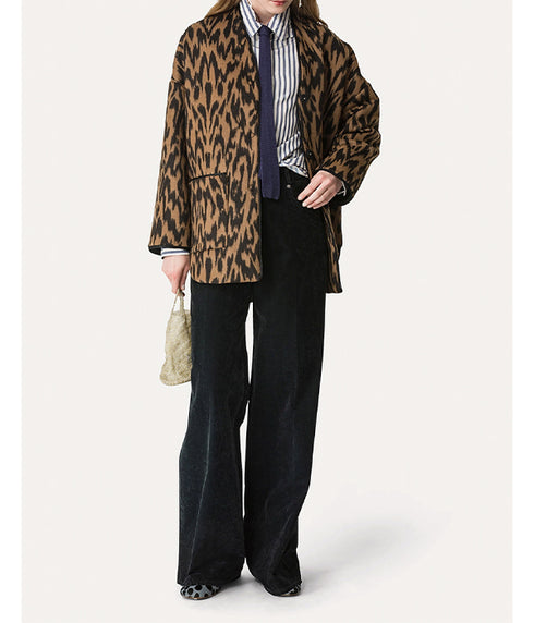 Jacket in "Moirè" Effect Cloth - Antique Gold