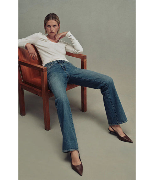 Marcenia Boot Cut Jean- Murmur