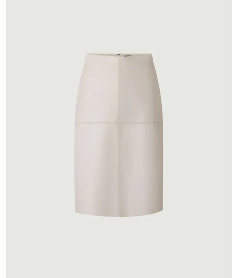 Gwen Leather Skirt - Mastic