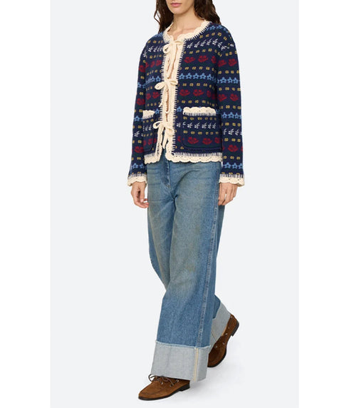 Preston Tie Front Cardigan - Multi