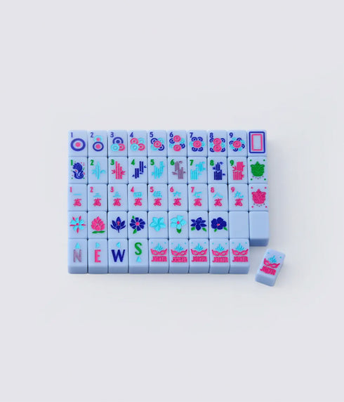 Mahjong Tavel Set - Parisian Blue