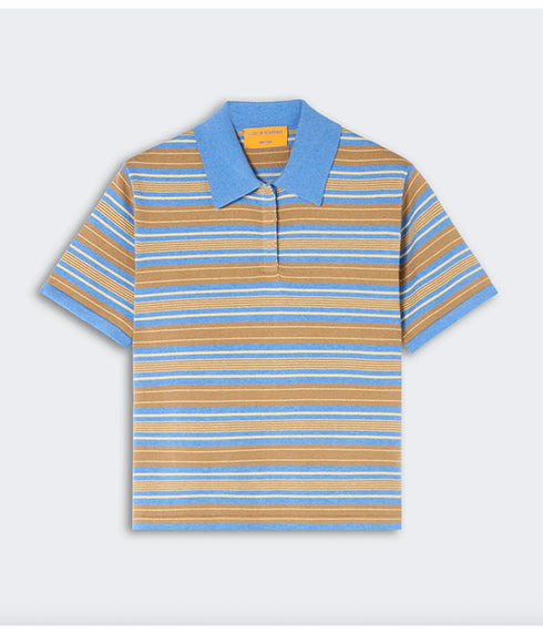 Short Sleeve Striped Rugby - Delft Blue Combo