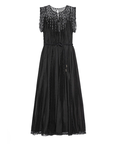 The Keepsake Lace Column Dress - Black