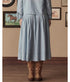 The Chambray Embroidered Highland Skirt