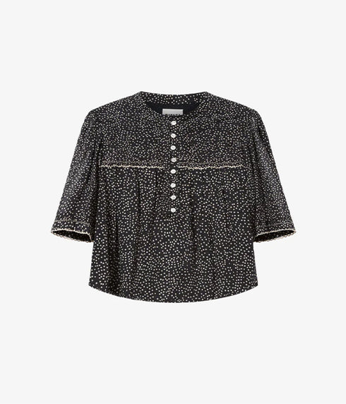 Douna Top - Black/Ecru