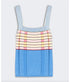 Plaited Rib Tank - Delft Blue Combo