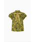 Estela Short Sleeve Cotton Top - Chartreuse