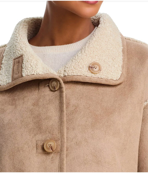 Shona Reversible Faux Sherling Jacket - Sand