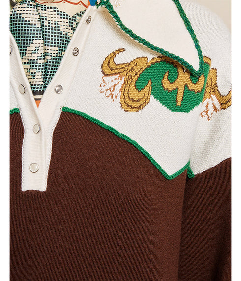 Lasso Knit Polo - Chocolate
