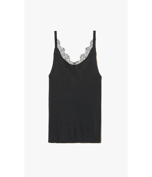 Aronia Silk Tank - Black