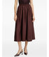 Taffeta Midi Skirt - Chocolate