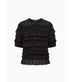 Mabel Short Sleeve Silk Top - Noir