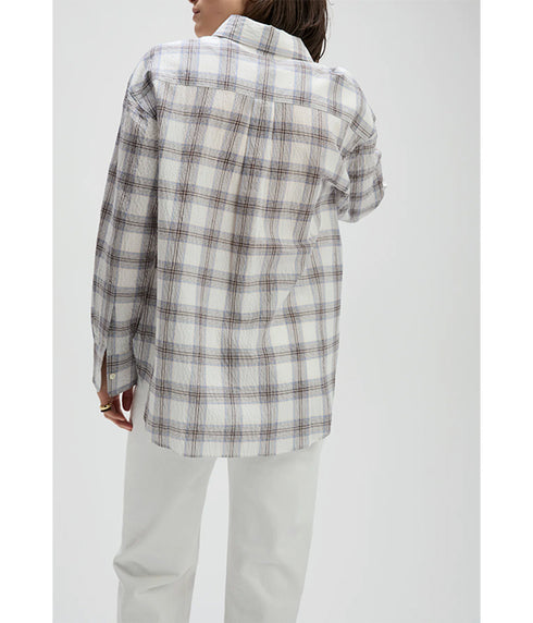 The Everything Shirt - Cream Plaid