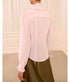 Catroux Long Sleeve Silk Blouse - Powder