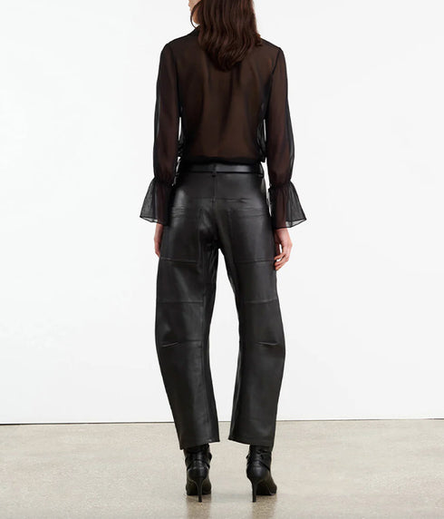 Shon Leather Pants - Black
