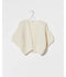 Short Sleeve Alpaca Cardigan - Creme