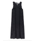 The Scalloped Eyelet Shift Dress - Black