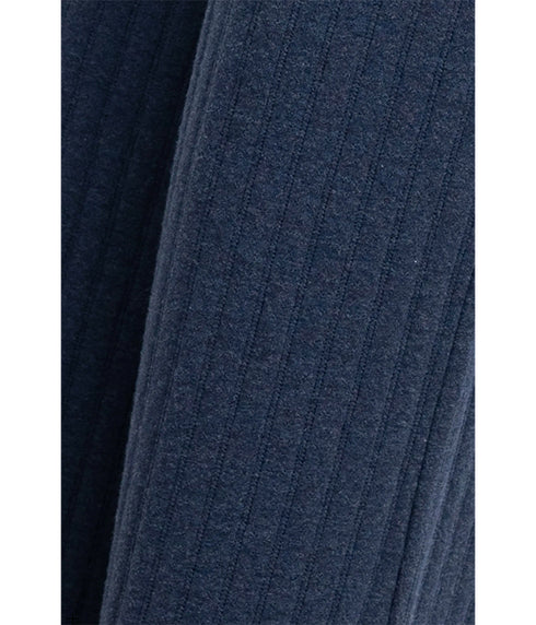 Pointelle Mid Sleeve Slim Fit Tee - Midnight Melange
