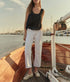 The Scalloped Eyelet Tank - Black