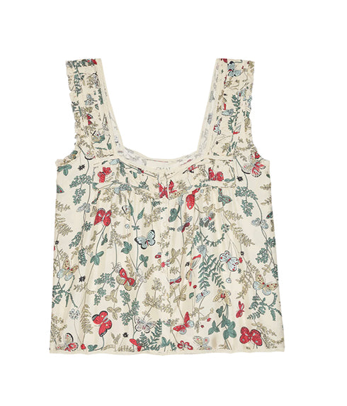 The Victorian Pleat Tank - Floating Butterflies