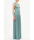 Tasneem Deep V Gown - Sea Glass
