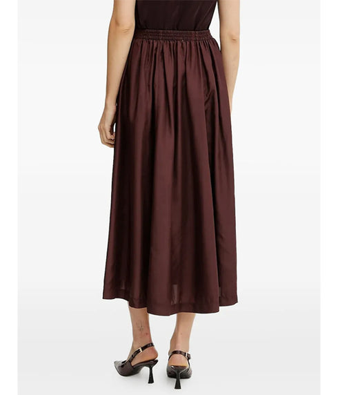 Taffeta Midi Skirt - Chocolate