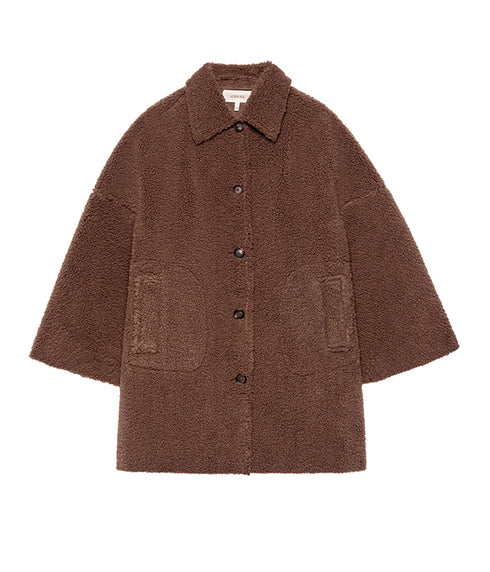 The Plush Car Coat - Chocolate