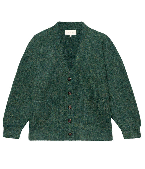 The Brushed Melange Cardigan - Meadow Green