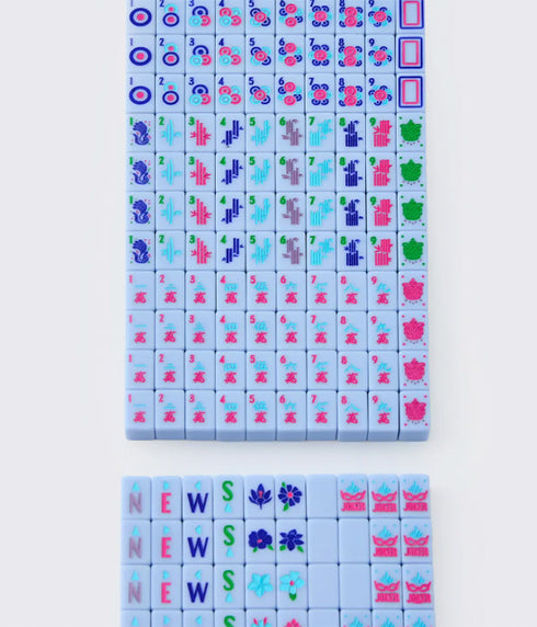 Mahjong Tavel Set - Parisian Blue