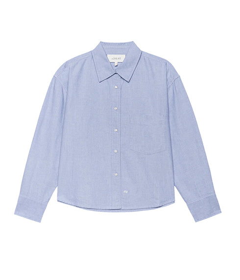 The Cropped Oxford Shirt - Classic Blue
