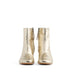 Craquel Leather Ankle Boots - Platino Gold
