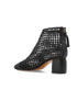 Woven Leather Ankle Boot - Black