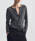 Keelah Cardigan - Pebble Grey Heather/Black Cheetah