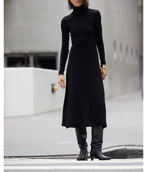 The Turtleneck Dress - Black
