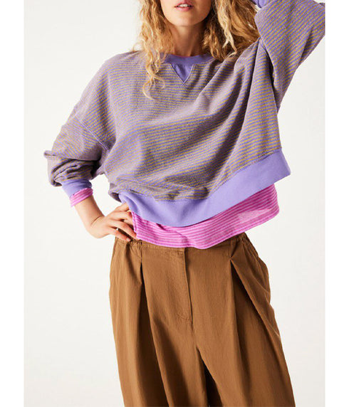 Faxow Sweatshirt - Plum Stripe