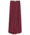 Chic Tulle Plisse' Midi Skirt - Ruby