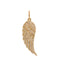 White Diamond Wing Pendant - 14K