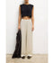 Barb Wide Leg Satin Pants - Creme