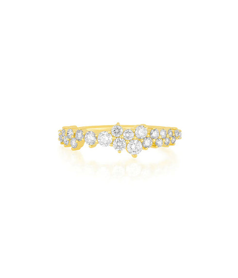 Diamond Cluster Ring - Yellow Gold SZ 7