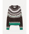 Fair Isle Cable-Knit Virgin Wool Jumper - Fondant