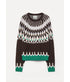 Fair Isle Cable-Knit Virgin Wool Jumper - Fondant
