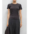 Pointelle Slim Fit Tee - Hickory Melange