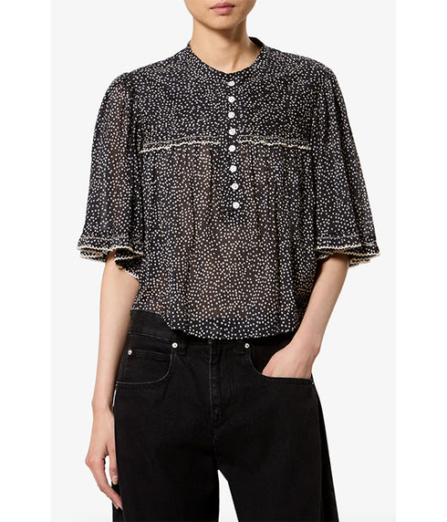 Douna Top - Black/Ecru