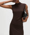 The Mock Neck Top - Chocolate