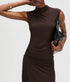 The Mock Neck Top - Chocolate