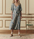 The Fairground Dress - Blue Scattered Bloom