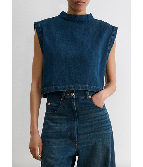 Bacchus Top - Denim Indigo