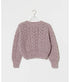 Chunky Alpaca Lace Short Pullover - Grey Rose